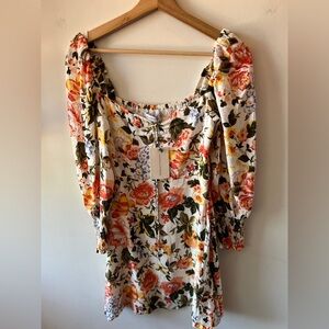 Faithfull the Brand Arianne Mini Dress Teatro Floral Print 2 NWT